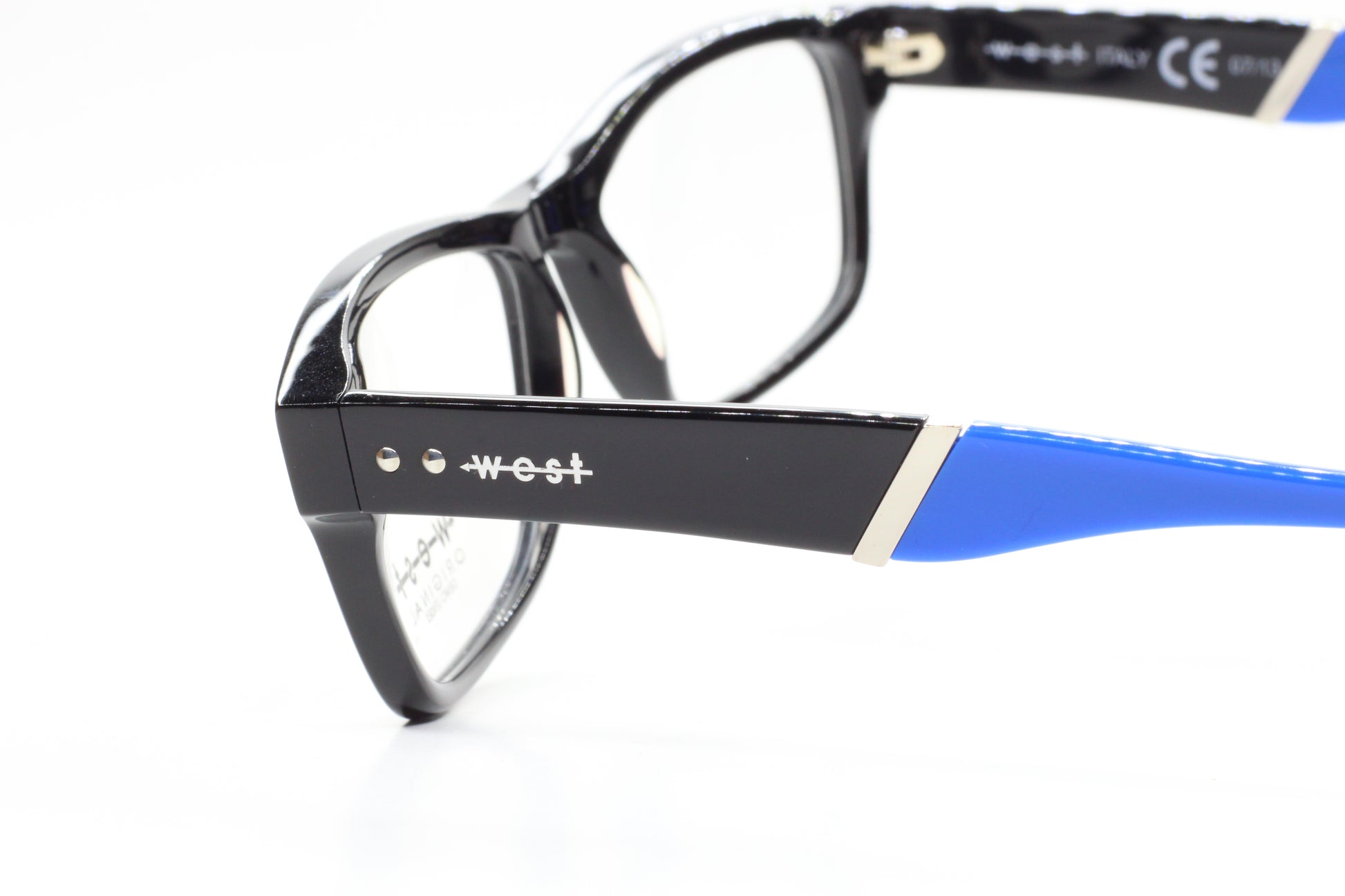 West 99494 C3 Black Blue Acetate Designer Italy Eyeglasses -Ma Optical Frames ABC Optical