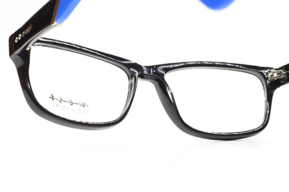 West 99494 C3 Black Blue Acetate Designer Italy Eyeglasses -Ma Optical Frames ABC Optical