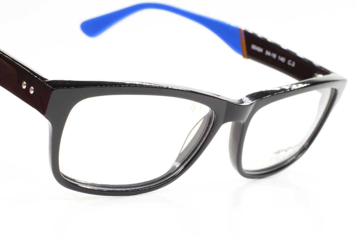 West 99494 C3 Black Blue Acetate Designer Italy Eyeglasses -Ma Optical Frames ABC Optical