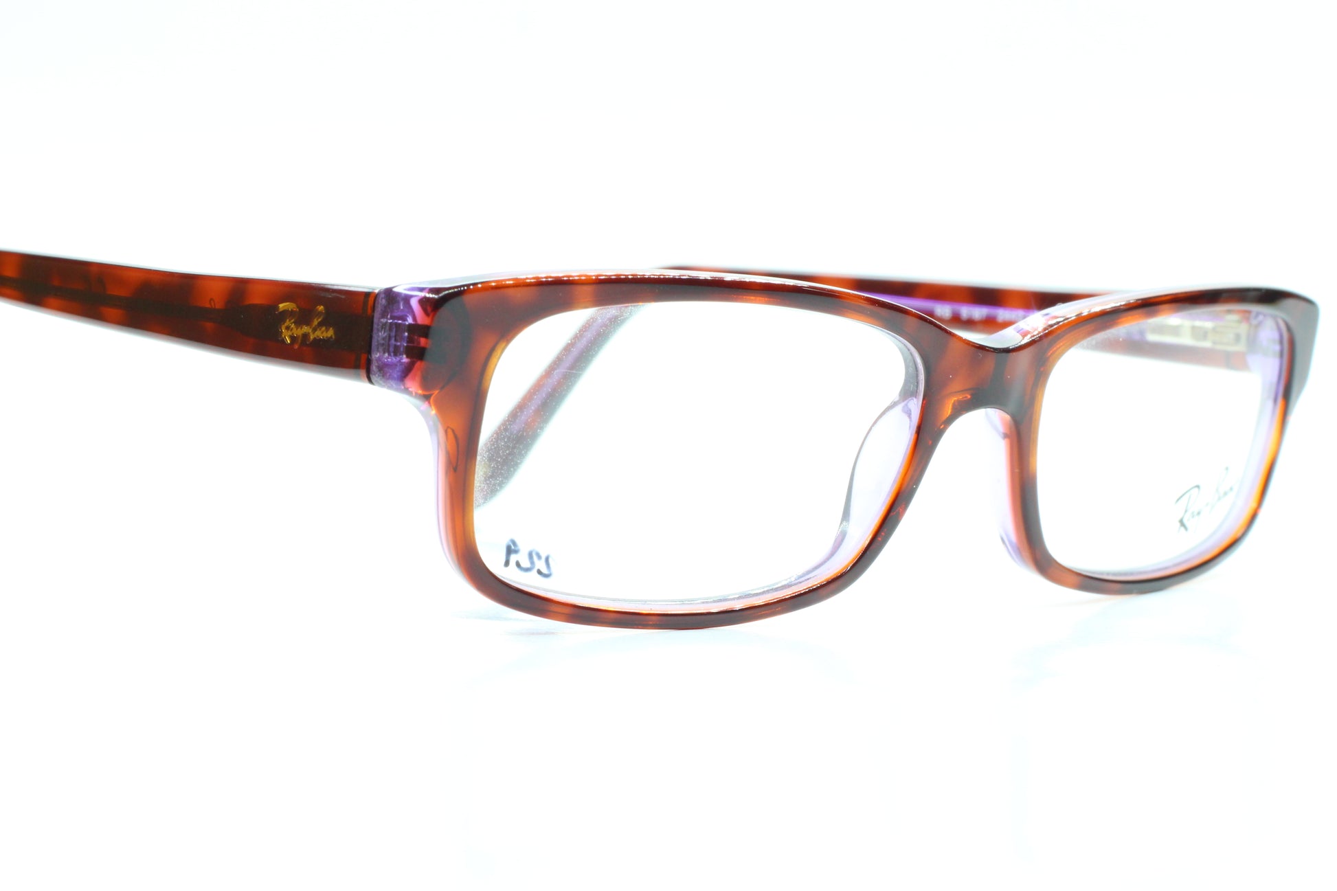 Ray-Ban RB5187 2442 Brown Tortoise Purple Acetate Designer Italy Eyeglasses -Wo Optical Frames ABC Optical Eyeglasses