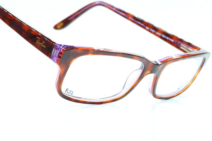 Ray-Ban RB5187 2442 Brown Tortoise Purple Acetate Designer Italy Eyeglasses -Wo Optical Frames ABC Optical Eyeglasses