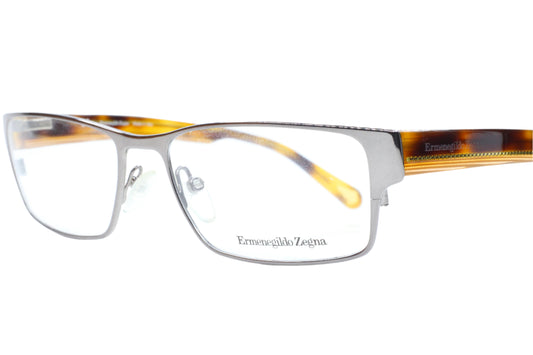 Ermenegildo Zegna VZ3099N 0568 Silver Havana Brown Italy Eyeglasses