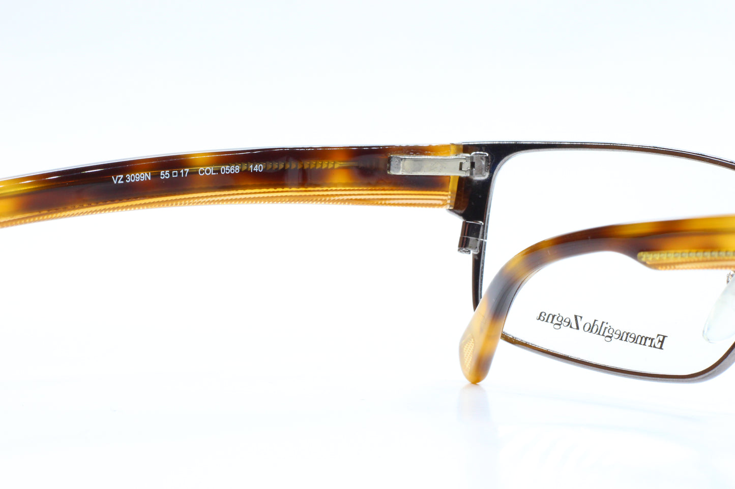Ermenegildo Zegna VZ3099N 0568 Silver Havana Brown Italy Eyeglasses