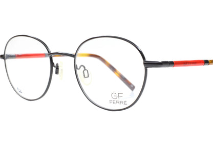 Gianfranco Ferre FF27204 Black Red Round Designer Italy Eyeglasses -Ma