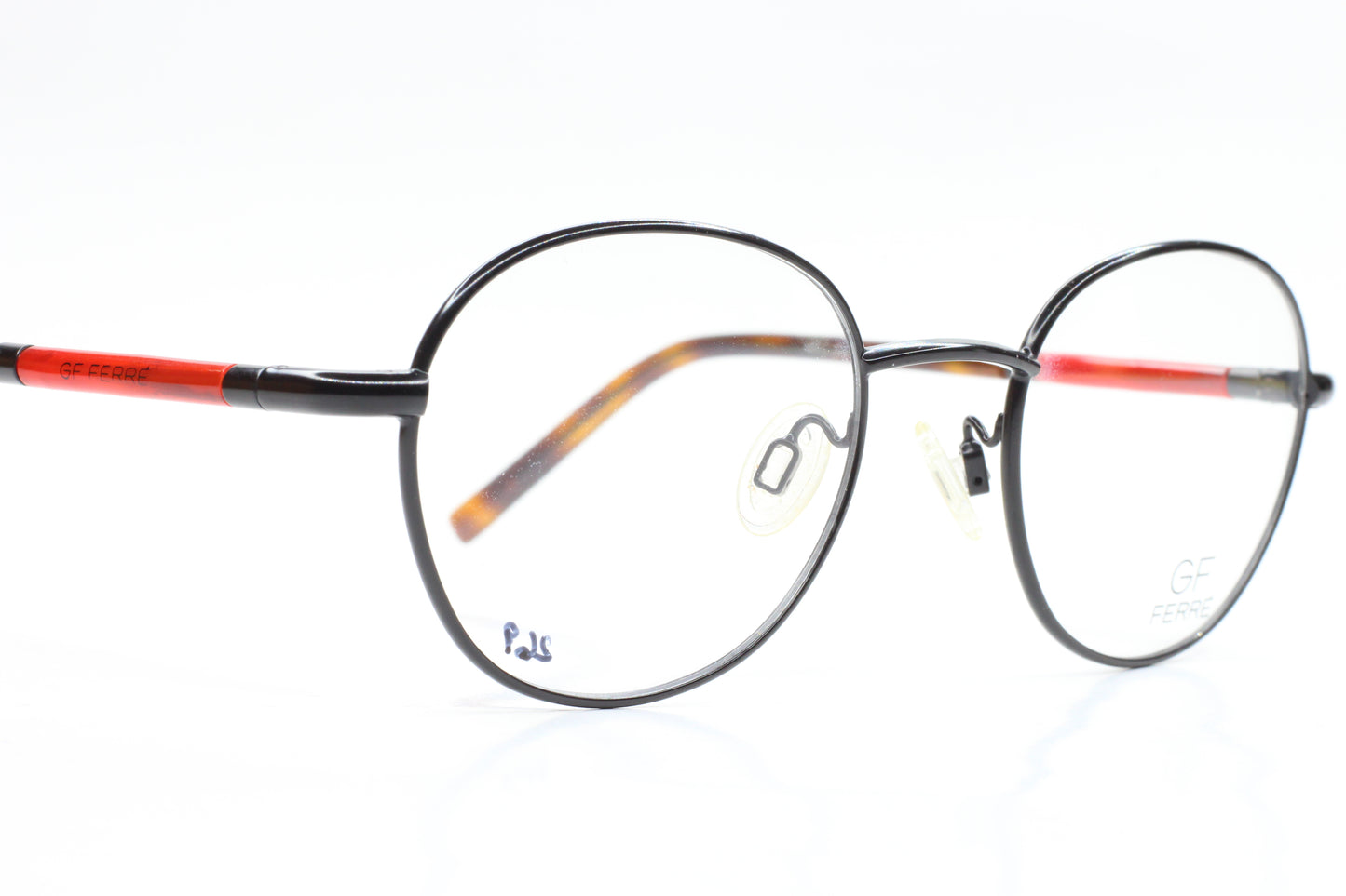 Gianfranco Ferre FF27204 Black Red Round Designer Italy Eyeglasses -Ma