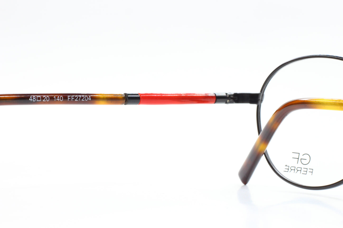 Gianfranco Ferre FF27204 Black Red Round Designer Italy Eyeglasses -Ma