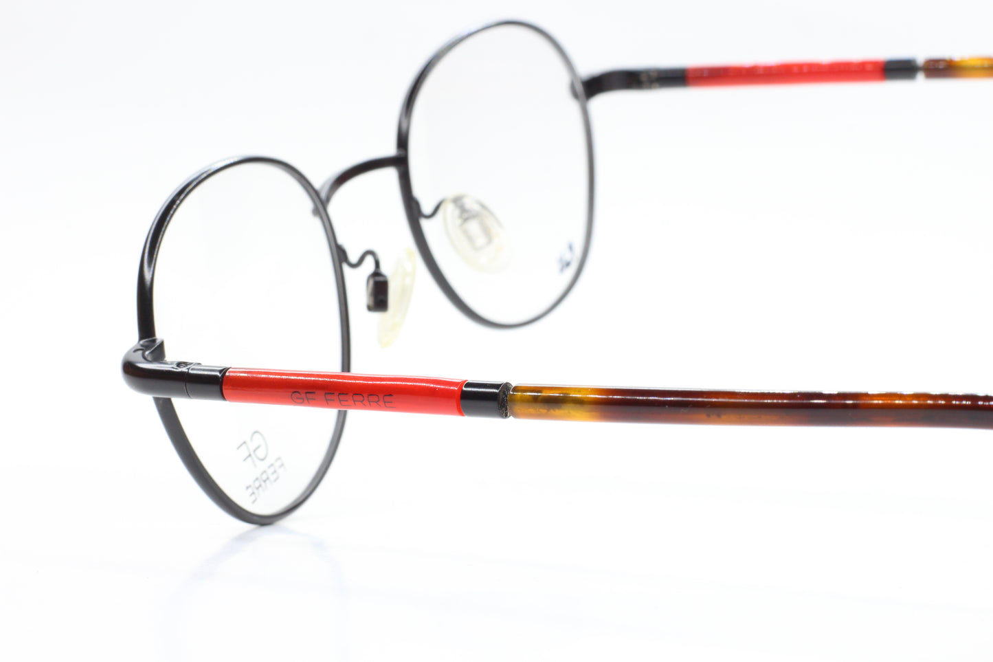 Gianfranco Ferre FF27204 Black Red Round Designer Italy Eyeglasses -Ma
