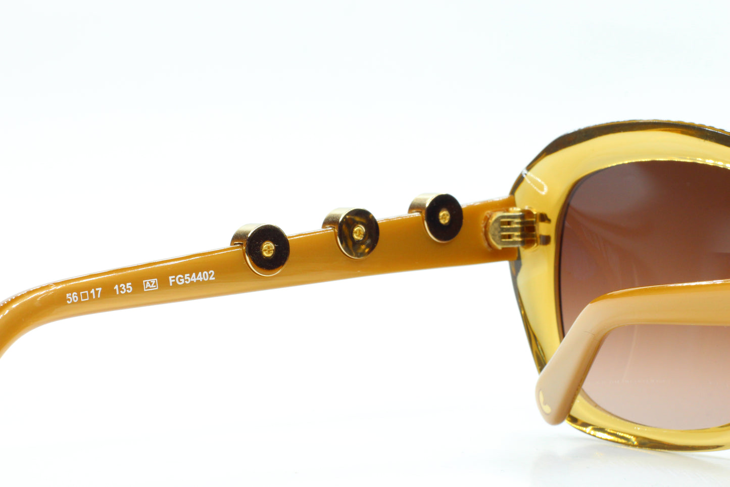 Gianfranco Ferre FG54402 Amber Crystal Gradient Luxury Italy Sunglasses -Wo