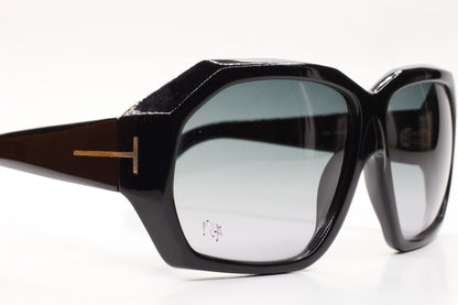 Tom Ford TF266 01B Elise Black Brown Luxury Italy Sunglasses -Wo