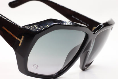 Tom Ford TF266 01B Elise Black Brown Luxury Italy Sunglasses -Wo