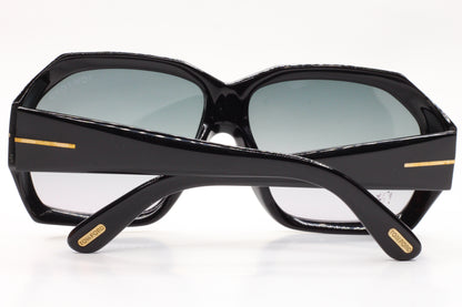 Tom Ford TF266 01B Elise Black Brown Luxury Italy Sunglasses -Wo