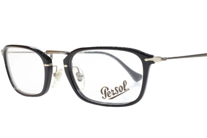 Persol PO3044V Black Brown Silver Metal Designer Luxury Italy Eyeglasses -Ma
