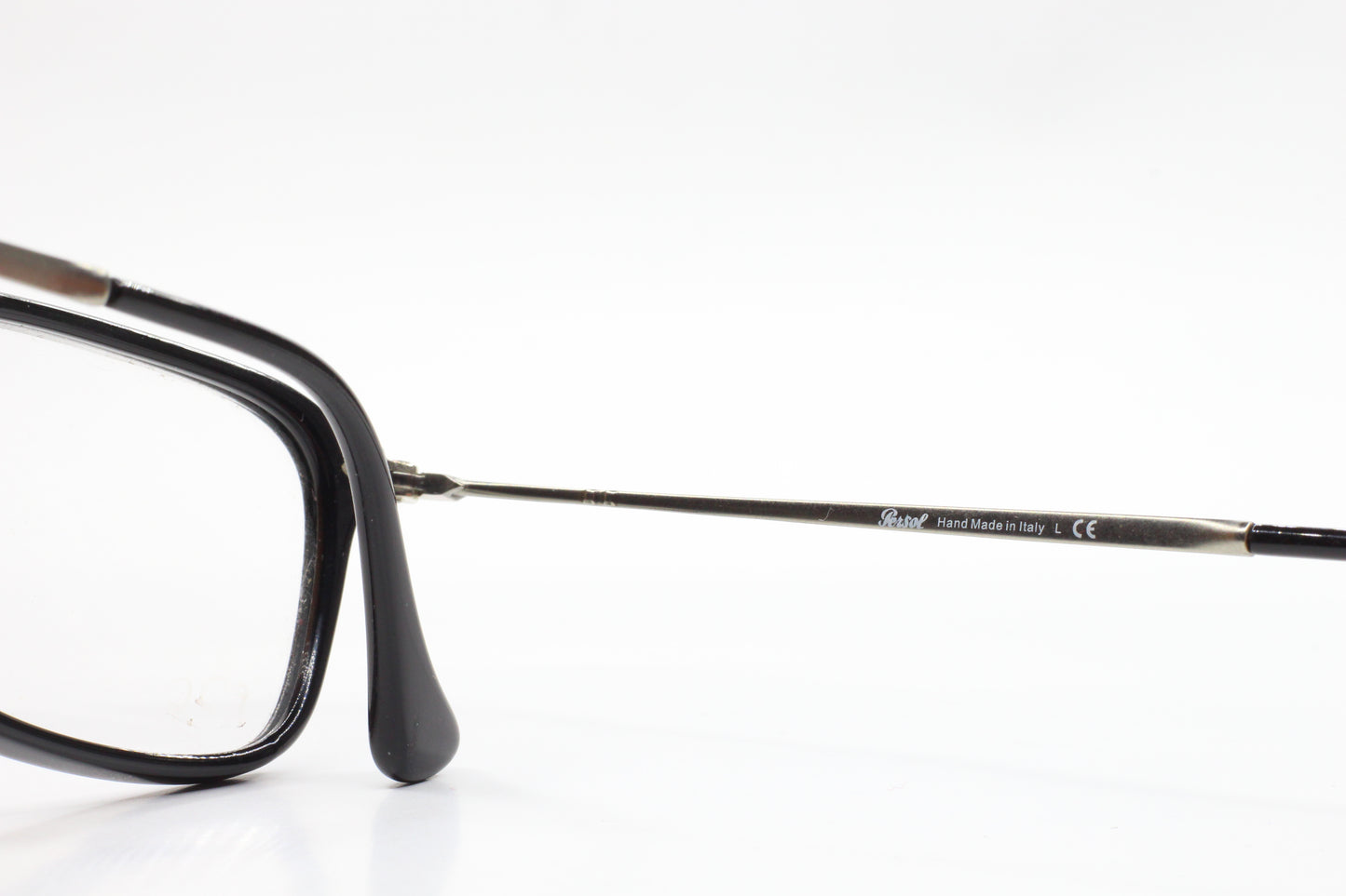Persol PO3044V Black Brown Silver Metal Designer Luxury Italy Eyeglasses -Ma