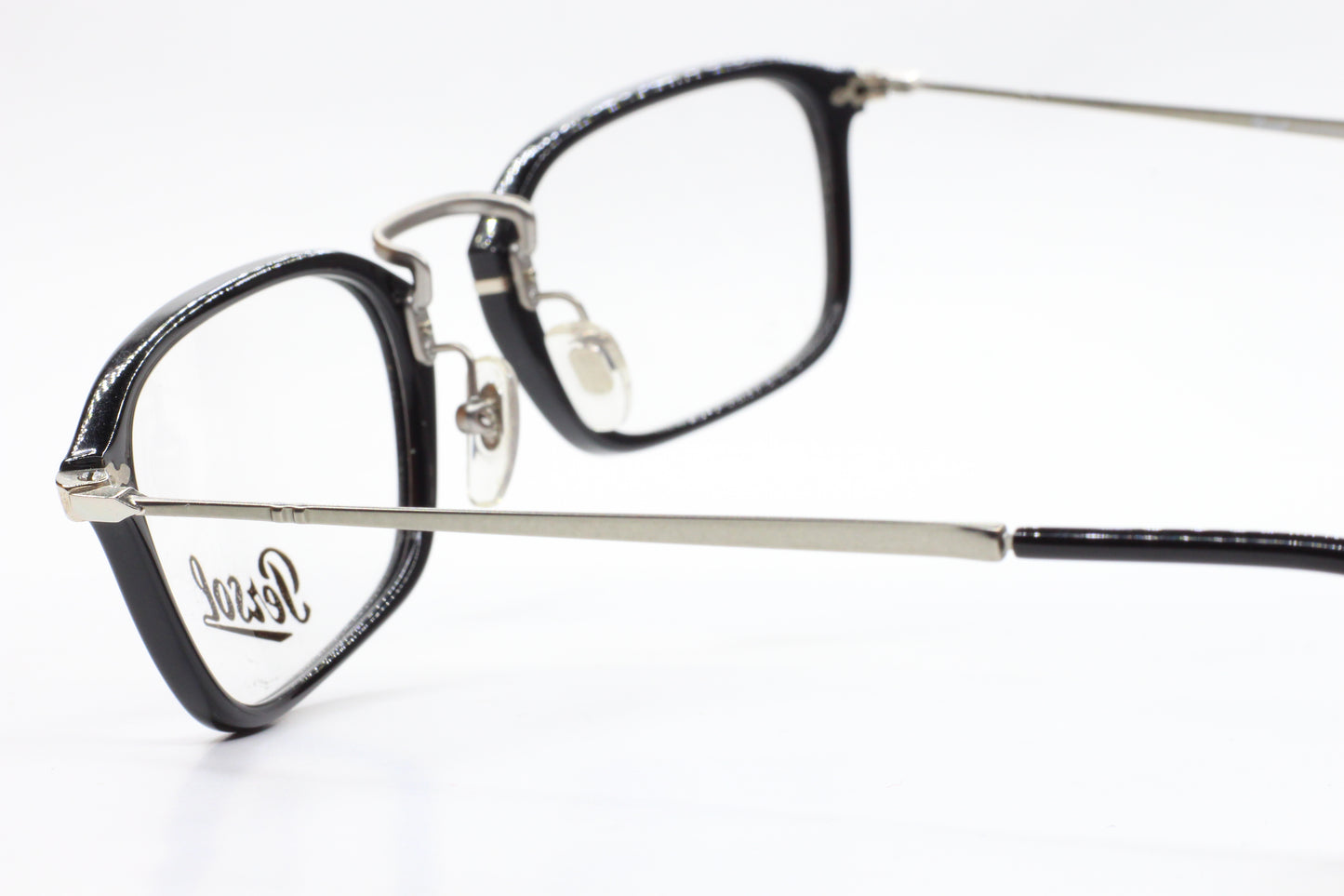 Persol PO3044V Black Brown Silver Metal Designer Luxury Italy Eyeglasses -Ma