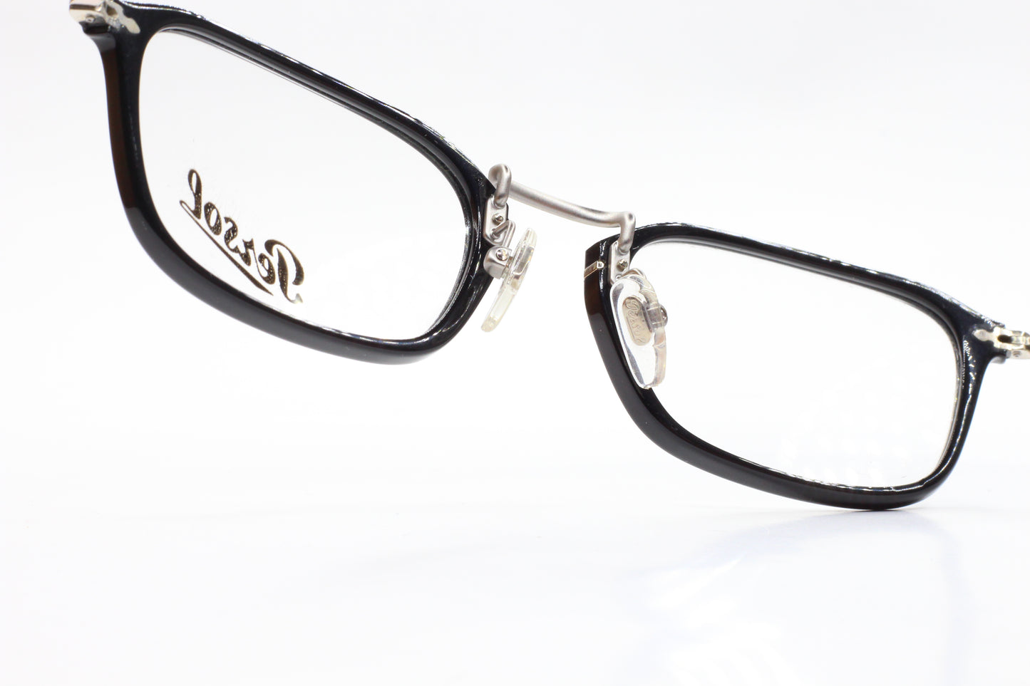Persol PO3044V Black Brown Silver Metal Designer Luxury Italy Eyeglasses -Ma