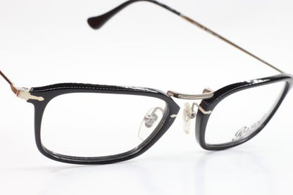Persol PO3044V Black Brown Silver Metal Designer Luxury Italy Eyeglasses -Ma