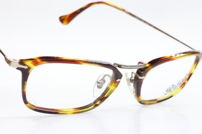 Persol PO3044V Black Brown Silver Metal Designer Luxury Italy Eyeglasses -Ma