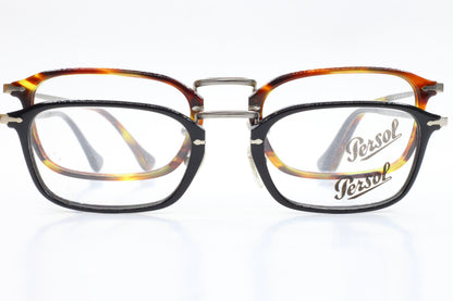 Persol PO3044V Black Brown Silver Metal Designer Luxury Italy Eyeglasses -Ma