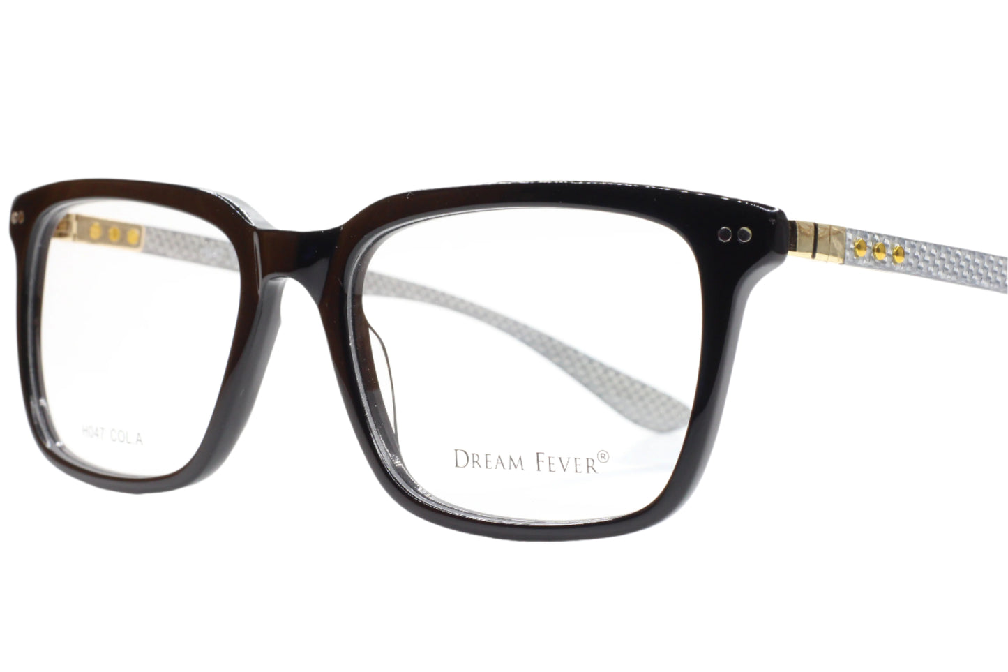 Dream Fever H047 Col. A Black Acetate Designer Italy Eyeglasses -Ma