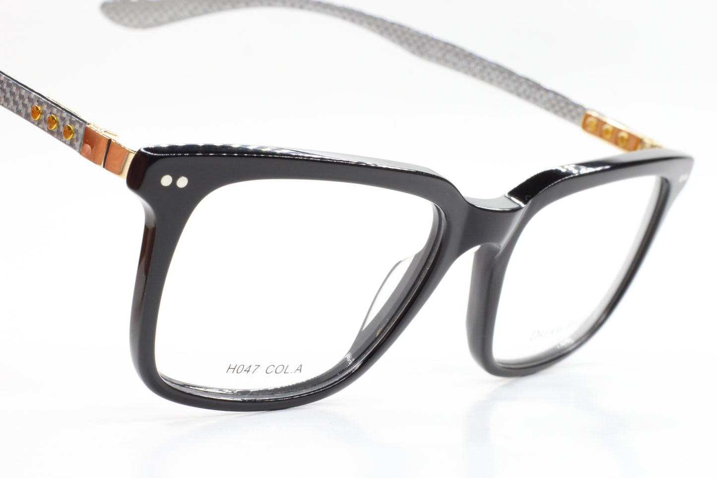 Dream Fever H047 Col. A Black Acetate Designer Italy Eyeglasses -Ma