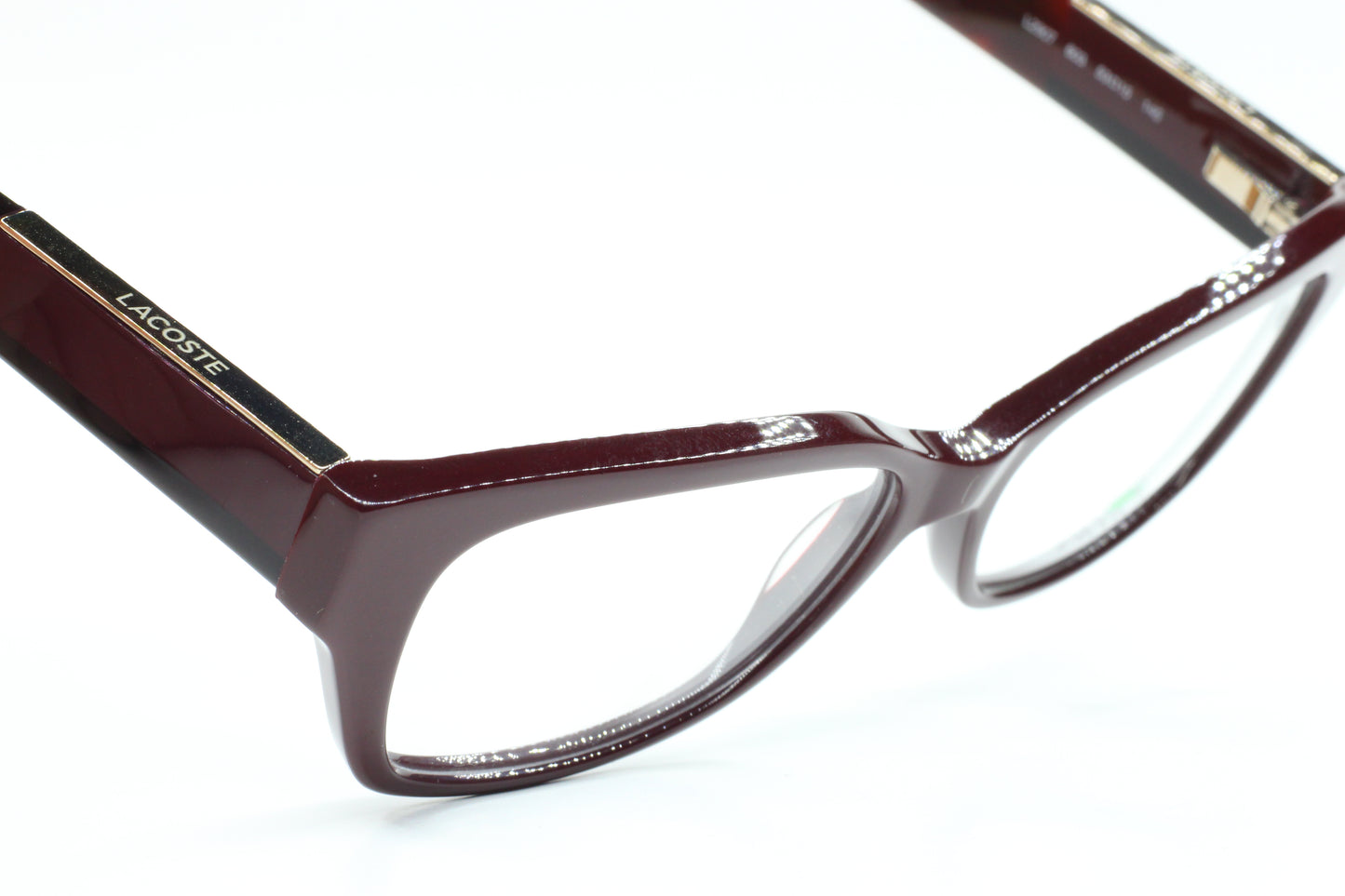 Lacoste L2907 603 Dark Red Acetate Designer Eyeglasses 53mm -Wo