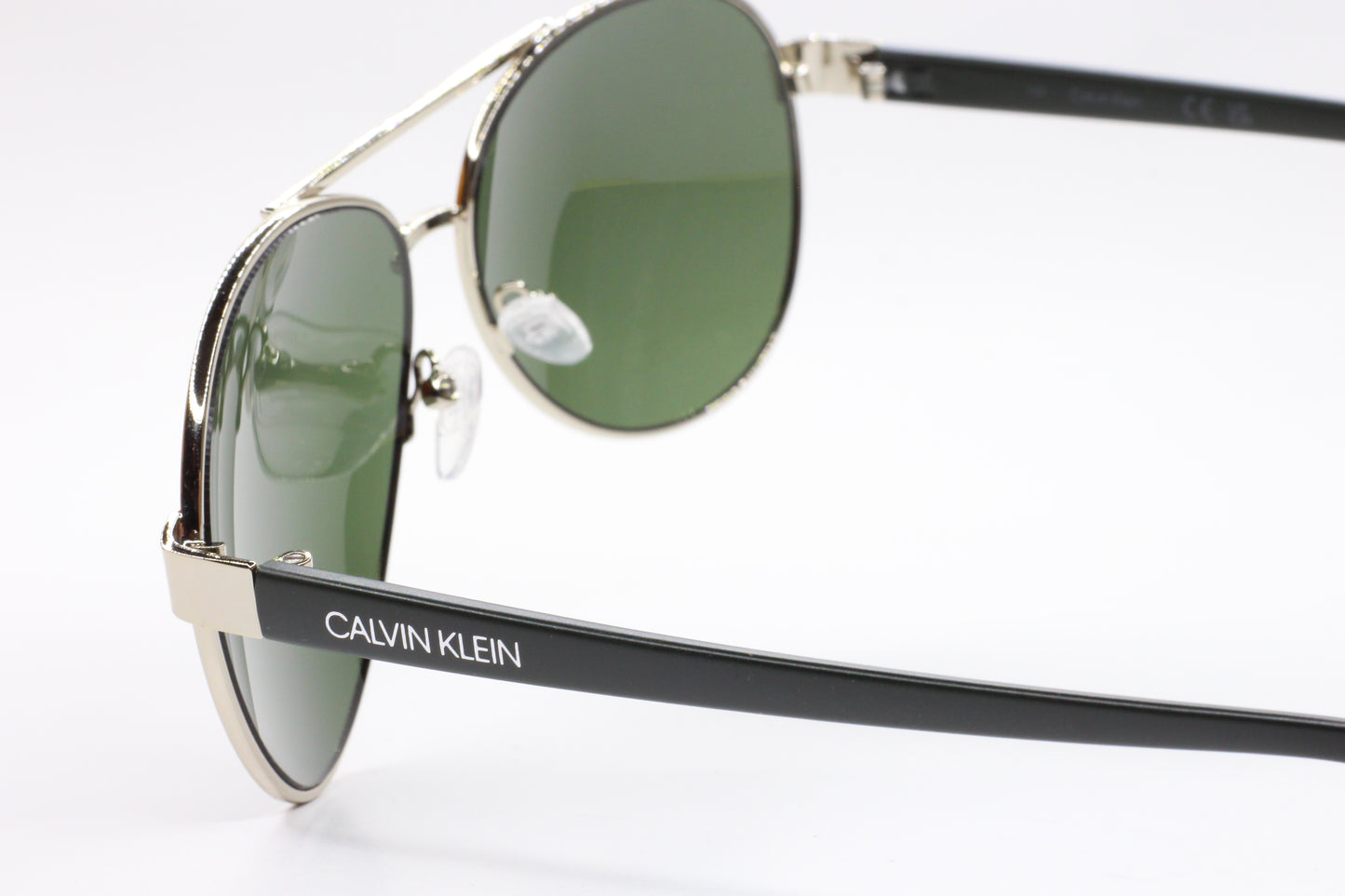 Calvin Klein CK19316S 045 Silver Green Aviator Designer Sunglasses