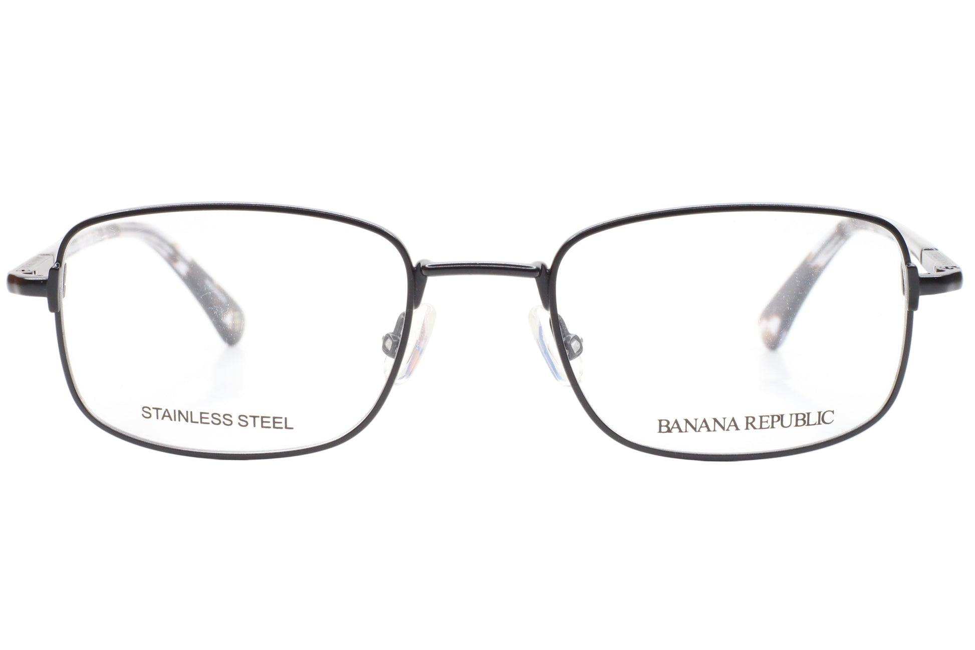 Banana Republic eyeglasses with Stainless Steel material on a white background