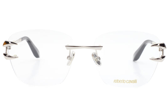 Roberto Cavalli VRC022 0579 Silver Rimless Italy Luxury Eyeglasses 58mm