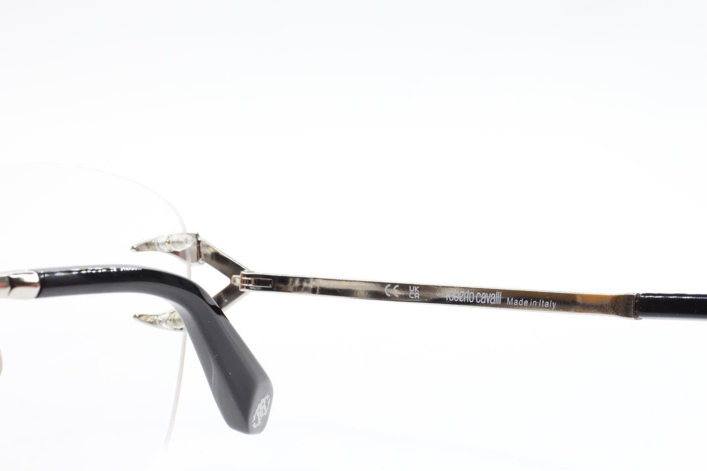 Roberto Cavalli VRC022 0579 Silver Rimless Italy Luxury Eyeglasses 58mm