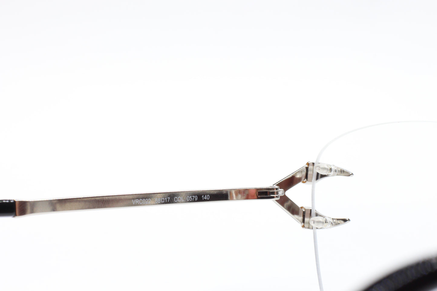 Roberto Cavalli VRC022 0579 Silver Rimless Italy Luxury Eyeglasses 58mm