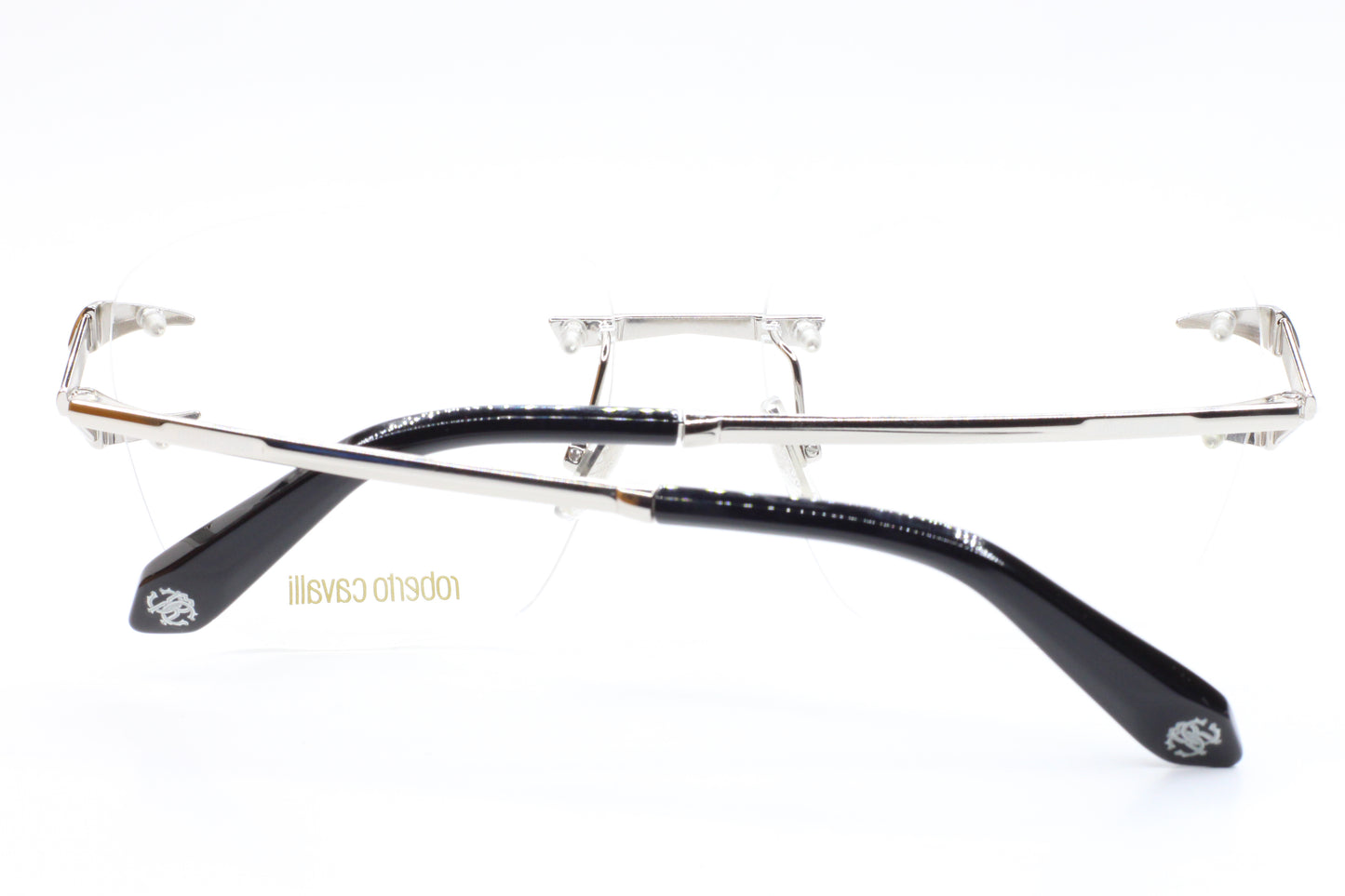 Roberto Cavalli VRC022 0579 Silver Rimless Italy Luxury Eyeglasses 58mm