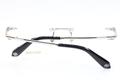 Roberto Cavalli VRC022 0579 Silver Rimless Italy Luxury Eyeglasses 58mm