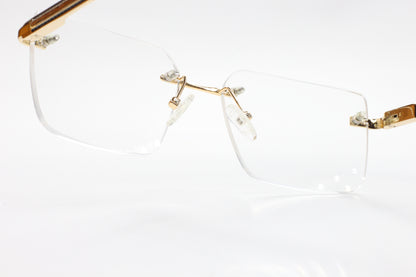 Myriad Eyewear ME25624 Gold Rimless Luxury Eyeglasses 58-18mm -Ma