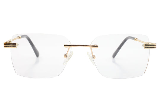Myriad Eyewear ME25636 C1 Gold Rimless Luxury Eyeglasses 55-17mm