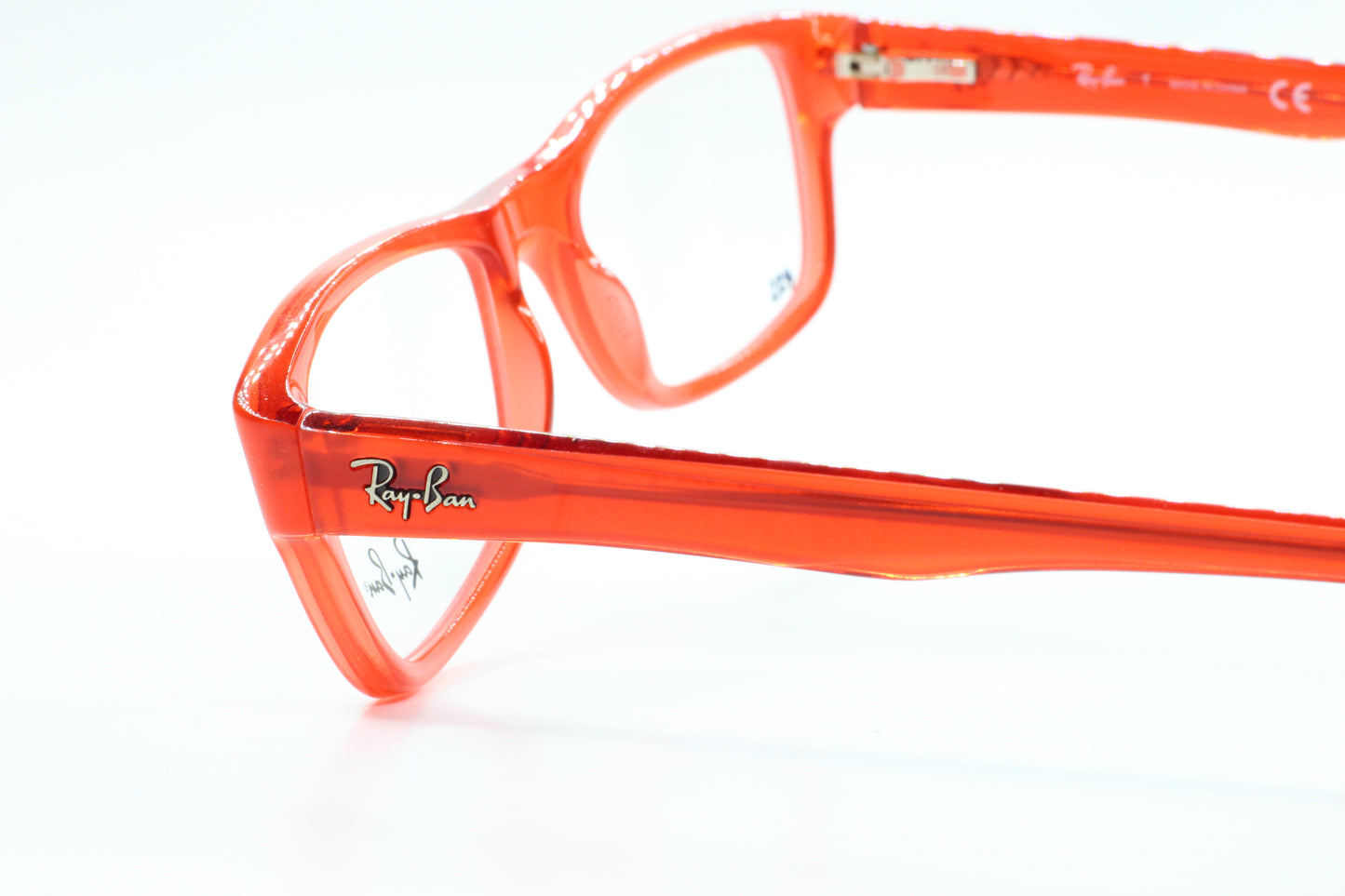 Anteojos de lujo de acetato auténtico de diseñador Ray-Ban RB5268 5120 rojo mate