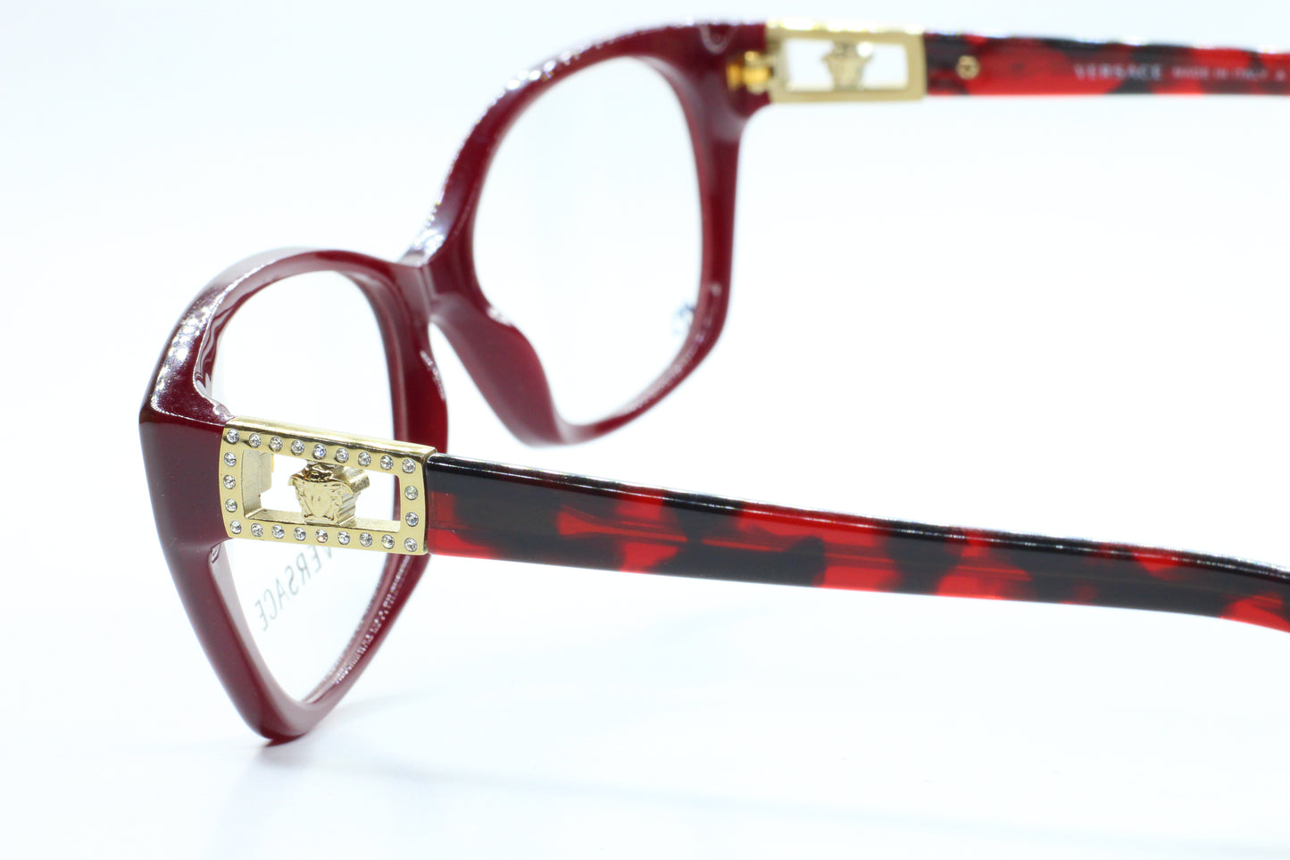 Versace VE3170B 5026 Anteojos con diamantes de imitación en oro rojo Habana - Wo
