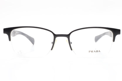 Prada VPR50P 1BO-1O1 Matte Black Woodgrain Luxury Italy Eyeglasses -Ma