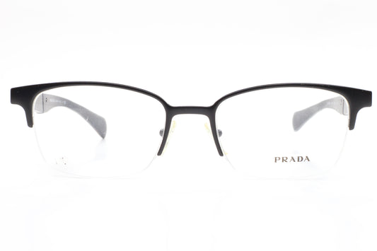 Prada VPR50P 1BO-1O1 Matte Black Woodgrain Luxury Italy Eyeglasses -Ma