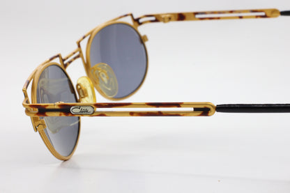 Cazal 759/3 477 Gold Tortoise Round Metal Vintage Sunglasses -Ma
