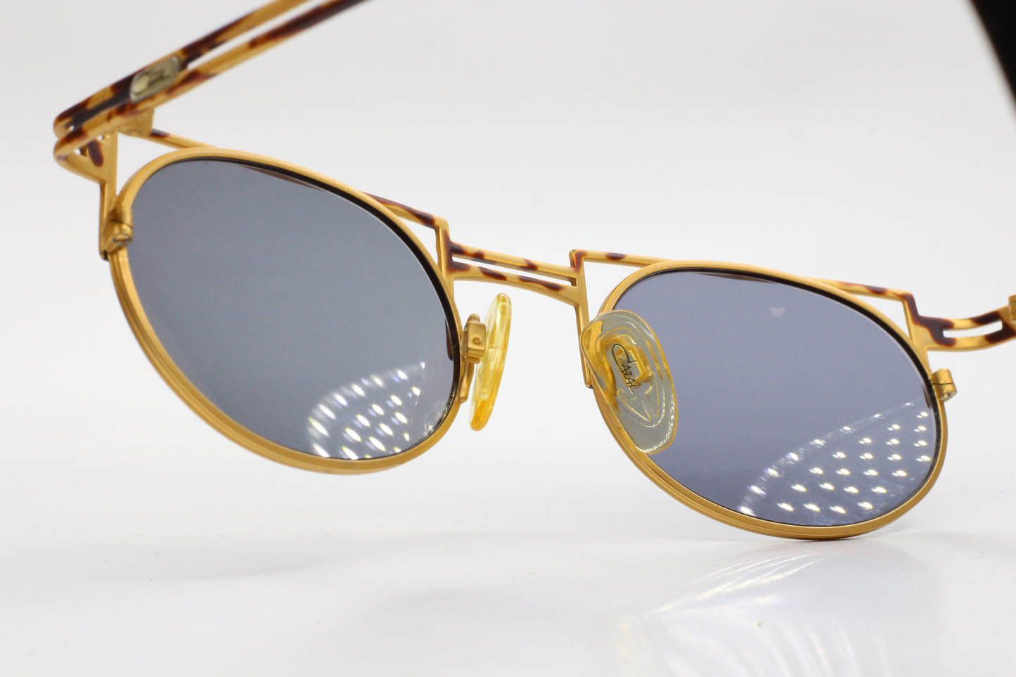 Cazal 759/3 477 Gold Tortoise Round Metal Vintage Sunglasses -Ma