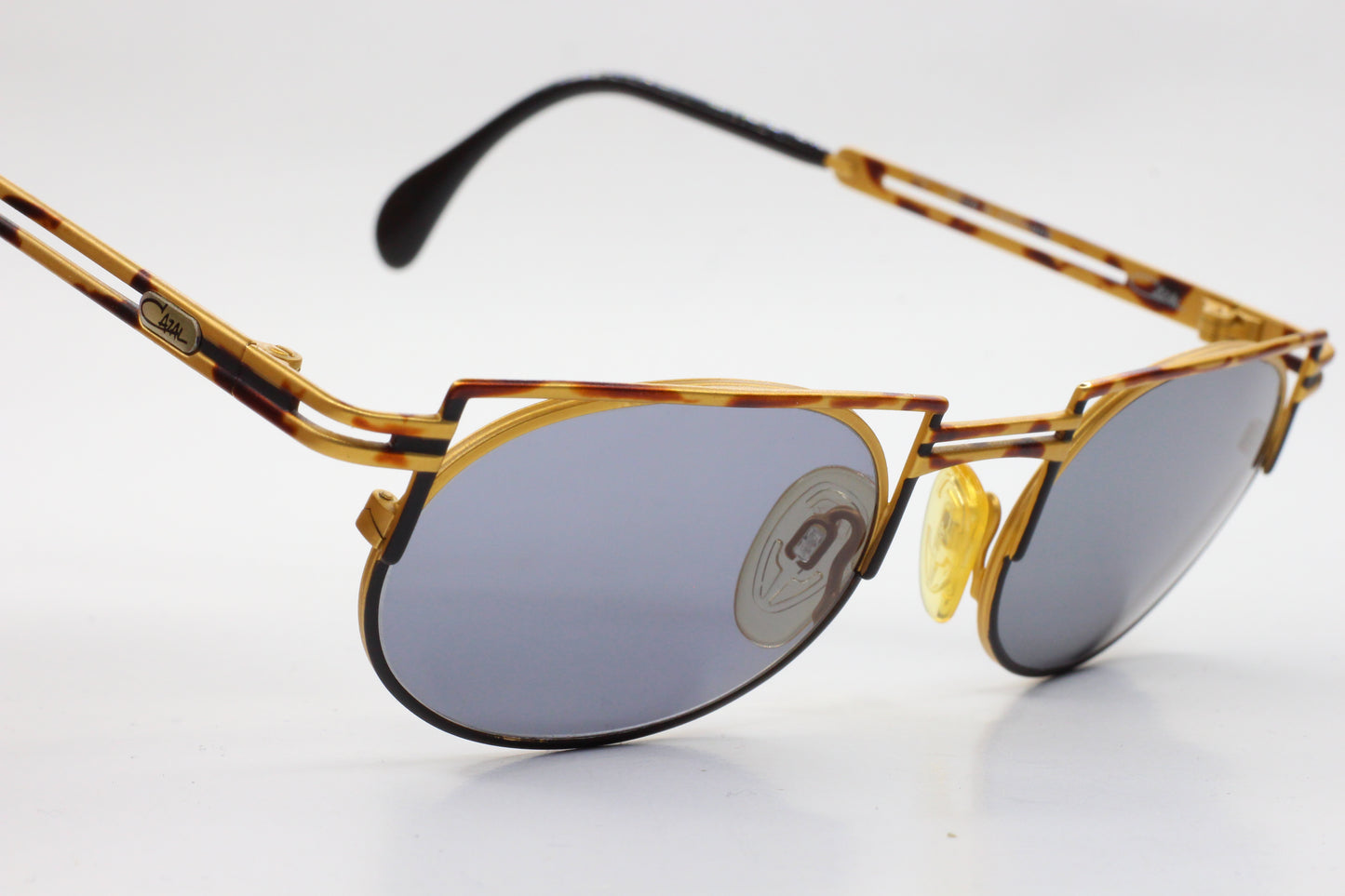 Cazal 759/3 477 Gold Tortoise Round Metal Vintage Sunglasses -Ma