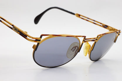 Cazal 759/3 477 Gold Tortoise Round Metal Vintage Sunglasses -Ma