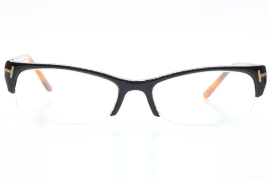 Tom Ford TF5122 005 Black Groove Brown Luxury Italy Eyeglasses -Ma