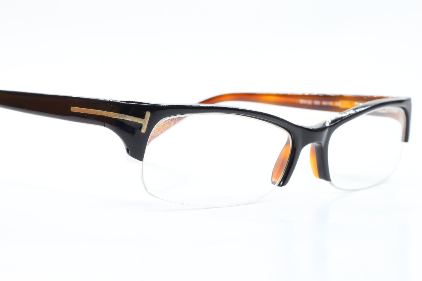 Tom Ford TF5122 005 Black Groove Brown Luxury Italy Eyeglasses -Ma