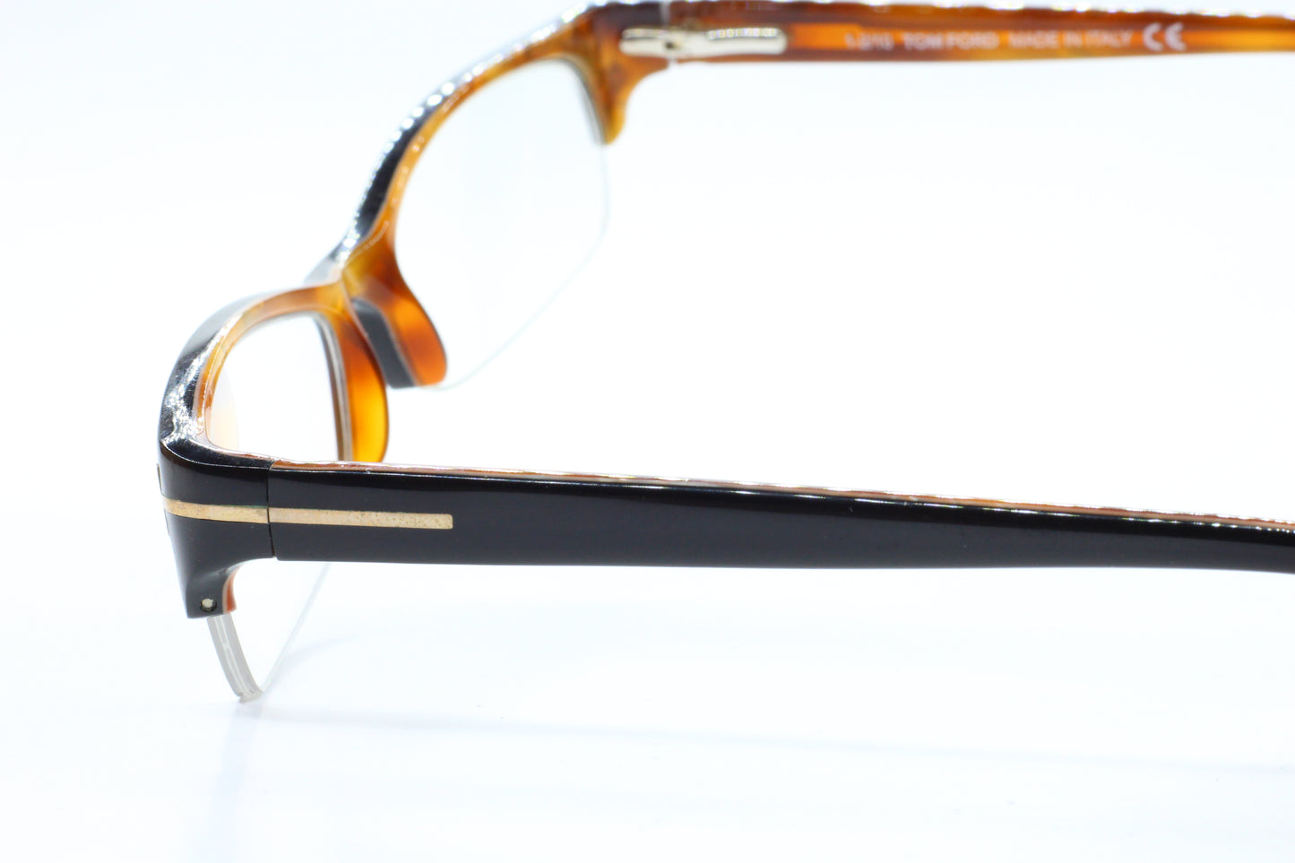 Tom Ford TF5122 005 Black Groove Brown Luxury Italy Eyeglasses -Ma