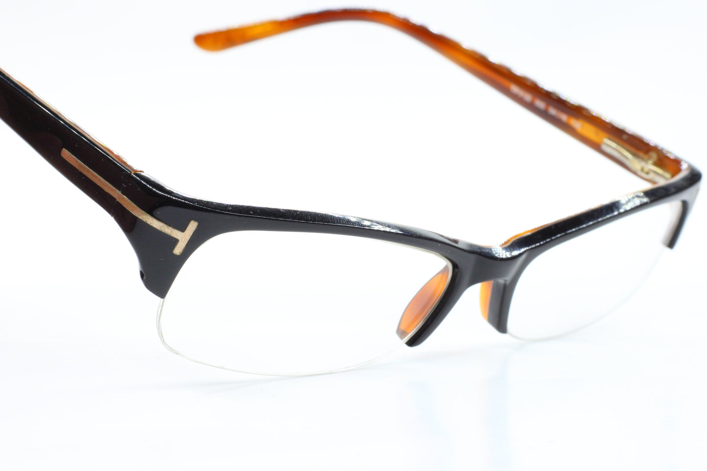 Tom Ford TF5122 005 Black Groove Brown Luxury Italy Eyeglasses -Ma