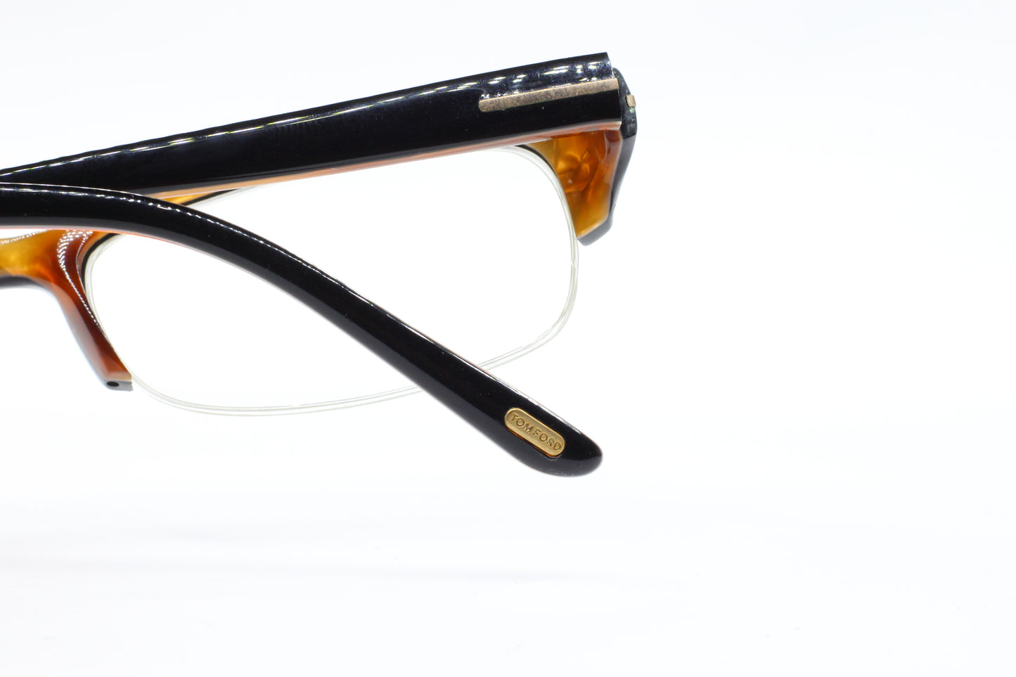 Tom Ford TF5122 005 Black Groove Brown Luxury Italy Eyeglasses -Ma