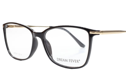 Dream Fever K7011 Black Gold Acetate Designer Italy Eyeglasses -Wo