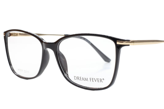 Dream Fever K7011 Black Gold Acetate Designer Italy Eyeglasses -Wo