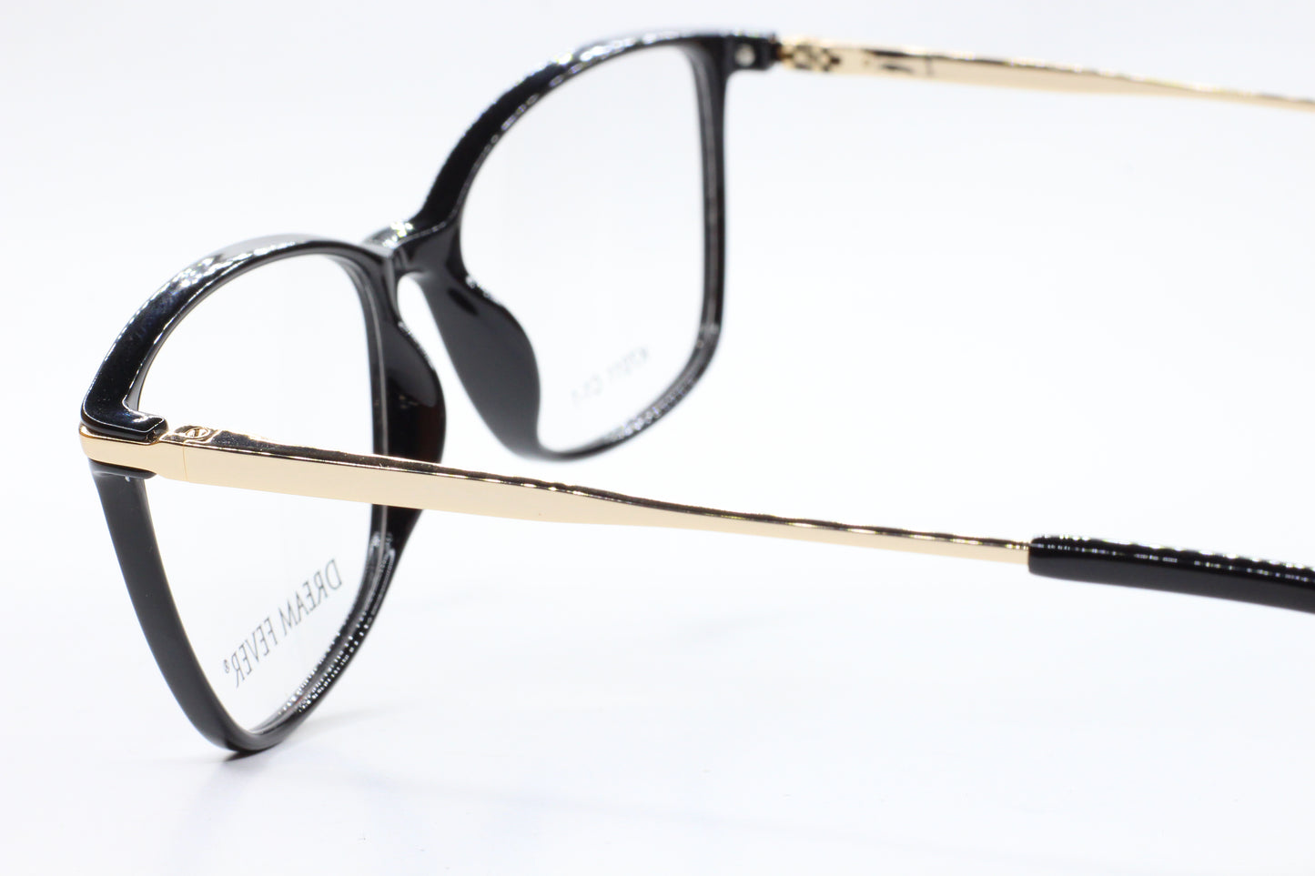 Dream Fever K7011 Black Gold Acetate Designer Italy Eyeglasses -Wo